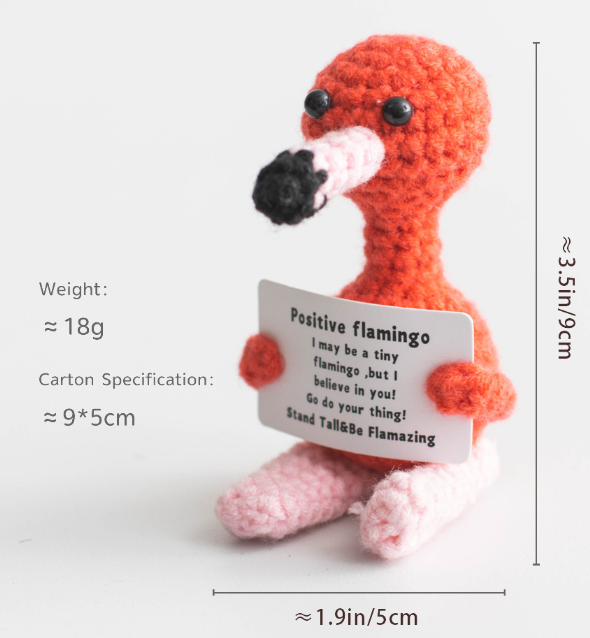 Hand Made Crocheted Flamingo